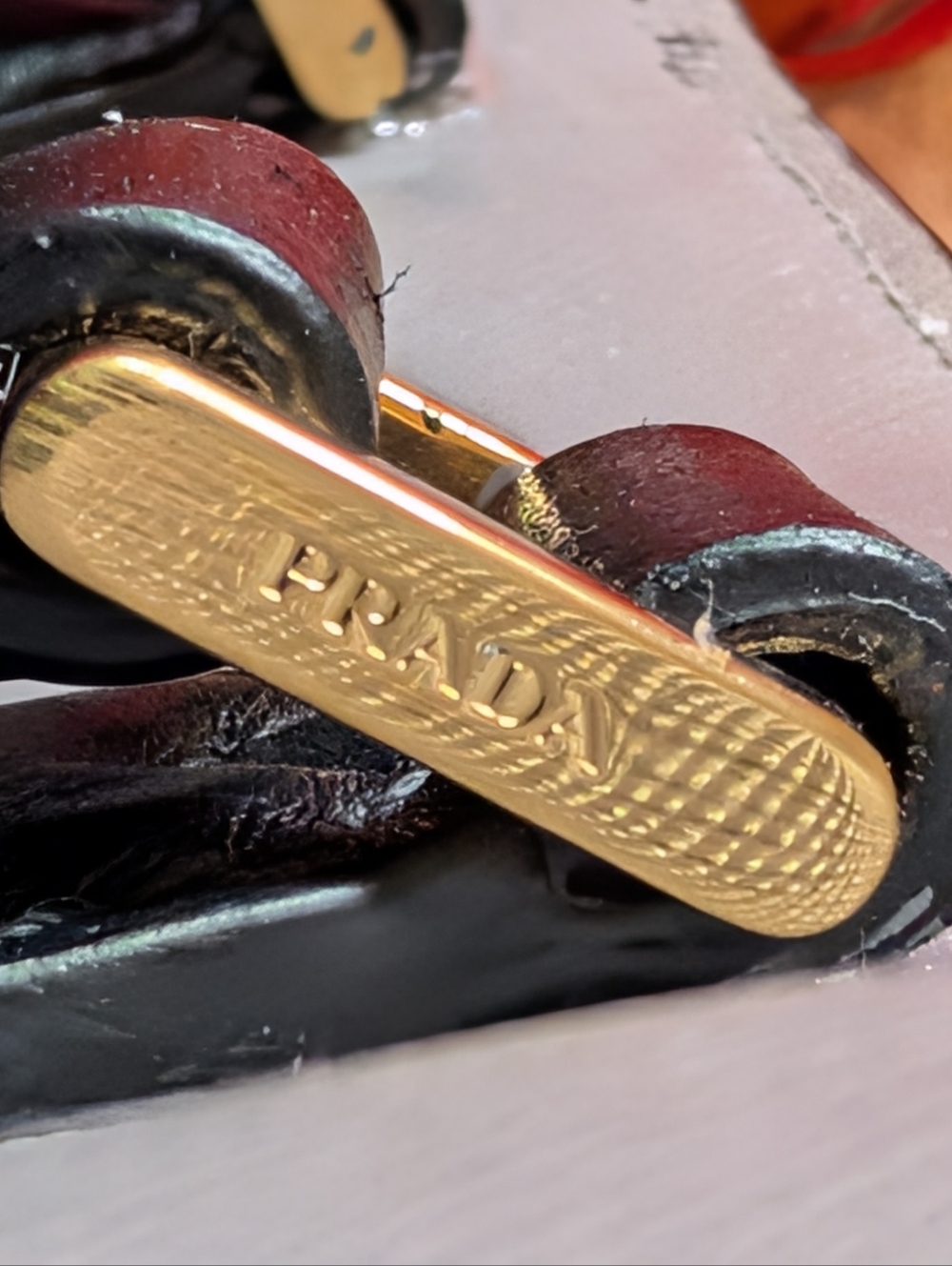 Prada Saffiano Leather Grey/Black Top Handle Tote Rehab Project Bag! - Picture 11 of 16